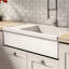 Fireclay Reversible Sink with Integral Drainboard and Decorative 2 ½" Lip on Both Sides-808690376