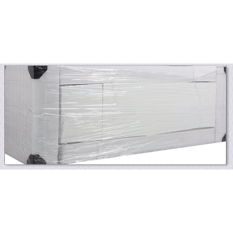 Meuble-lavabo flottant avec lavabo, meuble-lavabo mural moderne avec deux lavabos en quartz et quatre tiroirs à fermeture en douceur, 24V12-72GR