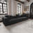 Corduroy Upholstered 3 - Seater Sofa Modular Sofa For Living Room-1713549515
