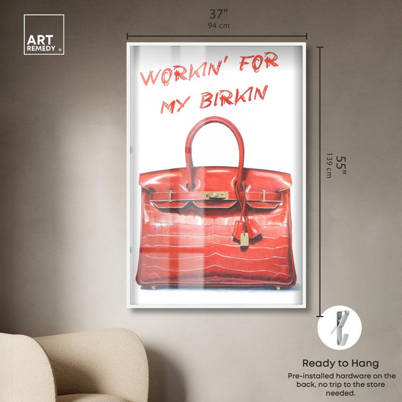 «Doll Memories - Red Dream Shadowbox Print» par Art Remedy, H 55 po x l 37 po, Blanc