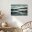 «Teal and Gold Abstract Misty Mountain Landscape», art mural sur toile-1951890132