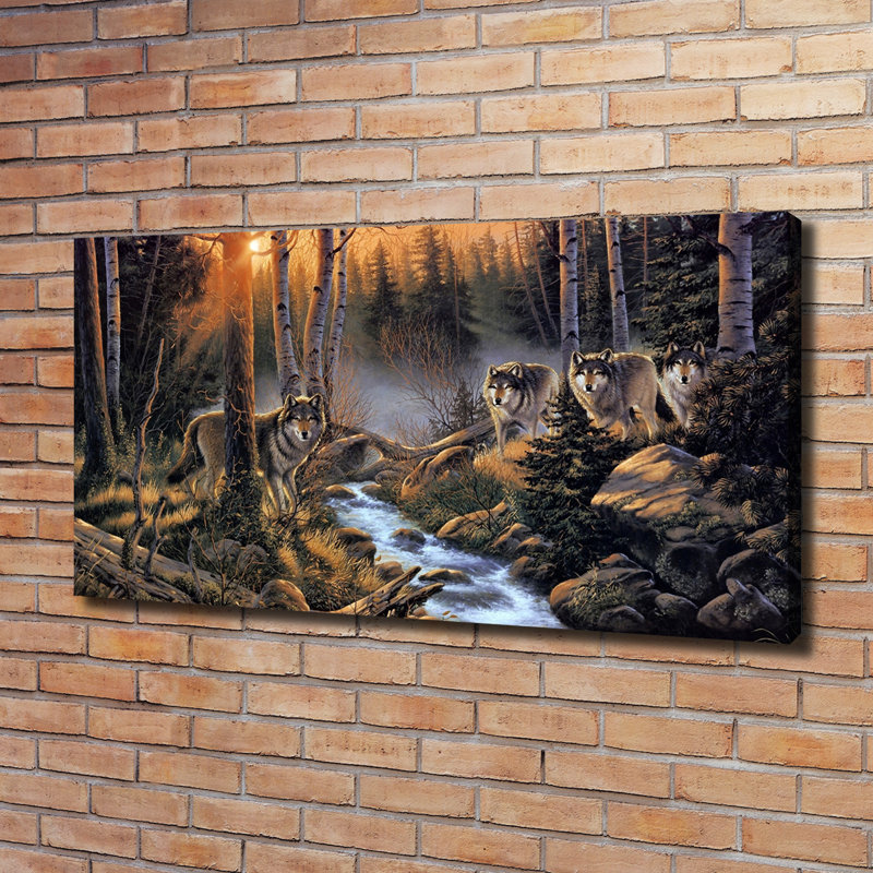 Pack Of Wolves - Wrapped Canvas Print