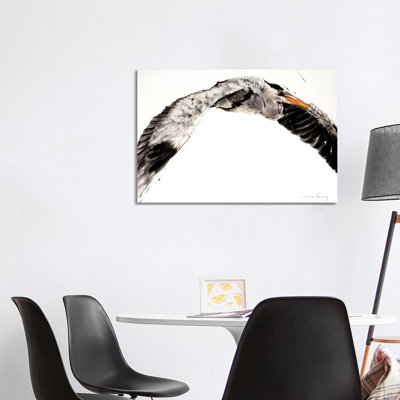 Stork In Flight II by Soo Beng Lim - Wrapped Canvas Painting
