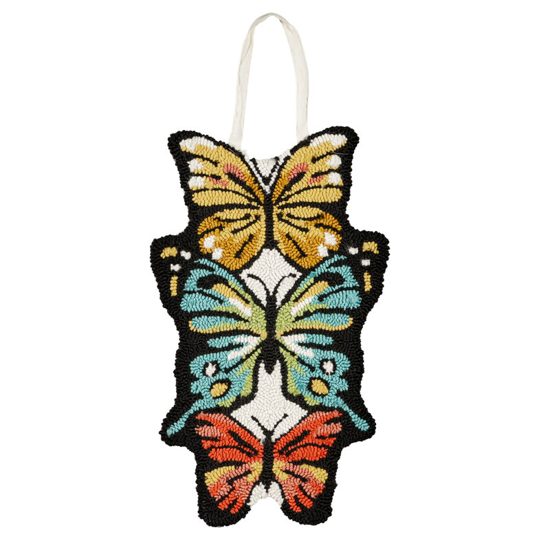 Décoration de porte Janaii Butterfly Fields Hooked