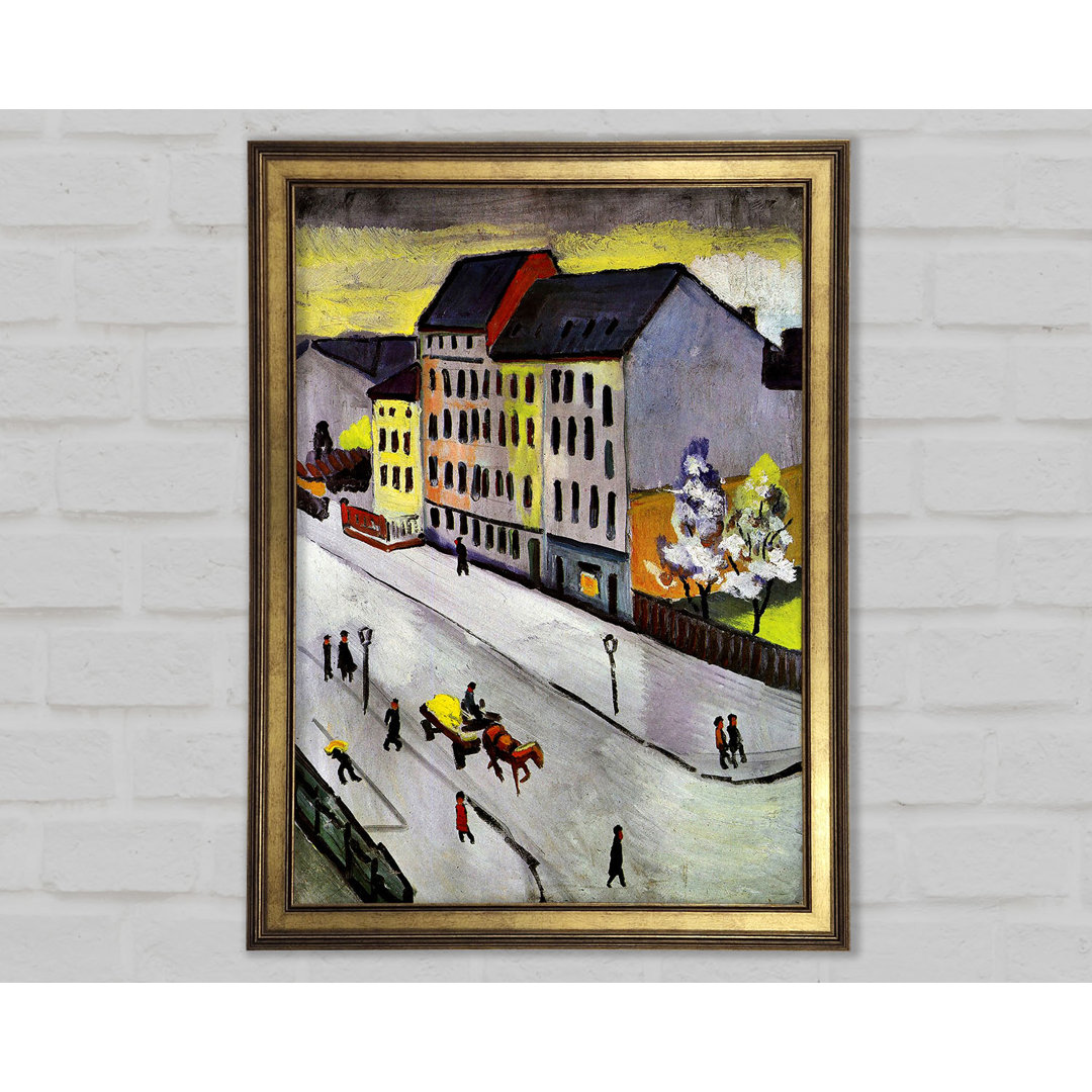 August Macke Street In Grey - Einzelner Bilderrahmen Kunstdrucke