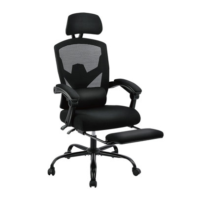 Retractable Footrest Ergonomic Swivel Office Chair