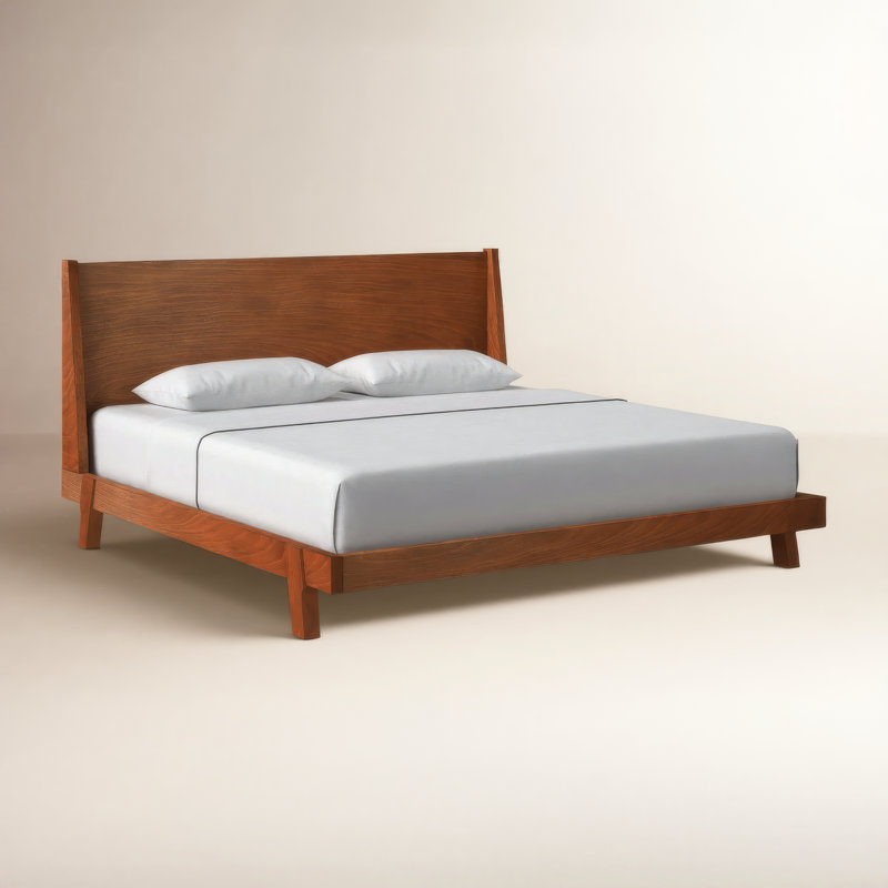 Juno Solid Wood Low Profile Platform Bed, King
