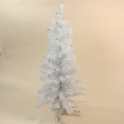 3' Pre-Lit Woodbury White Pine Slim Artificial Christmas Tree Green Lights -  Northlight Seasonal, NORTHLIGHT SM92882