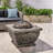 Grey 32" Concrete Fire Pit - Add Warmth To Outdoor Life Wood Burning Patio Heat Focus Point