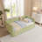 Daybed with Trundle Twin Size Sofa Bed No Box Spring Needed, with USB Port and Adorable Wave Shaped, Linen Fabric-129700438