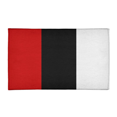 Tapis de zone rouge/noir