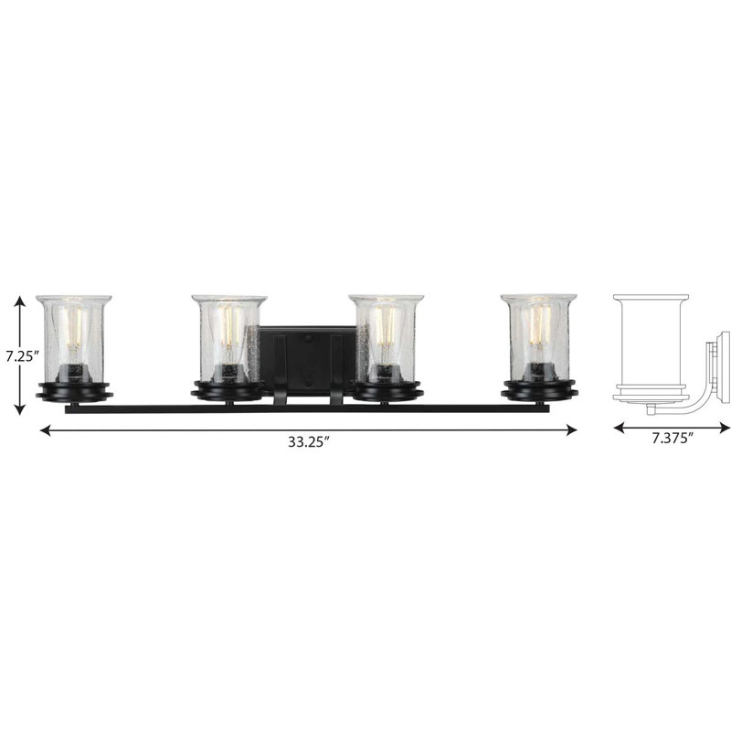Éclairage pour meuble-lavabo à intensité variable Nedmond, Noir