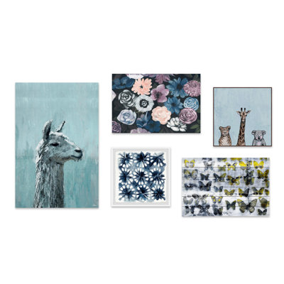 Alima «Cobalt Boho» Pentaptych