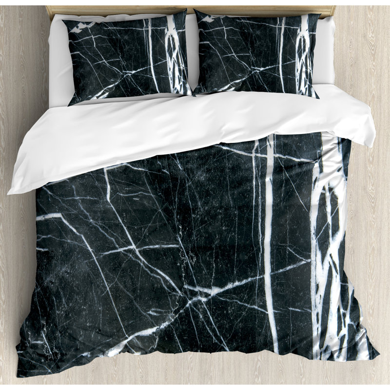 Modern & Contemporary Polyester Abstract Duvet Cover, Queen