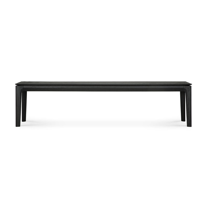 Bok Solid Wood Dining Bench, 18.1" H x 73.2" W x 13.8" D, Black