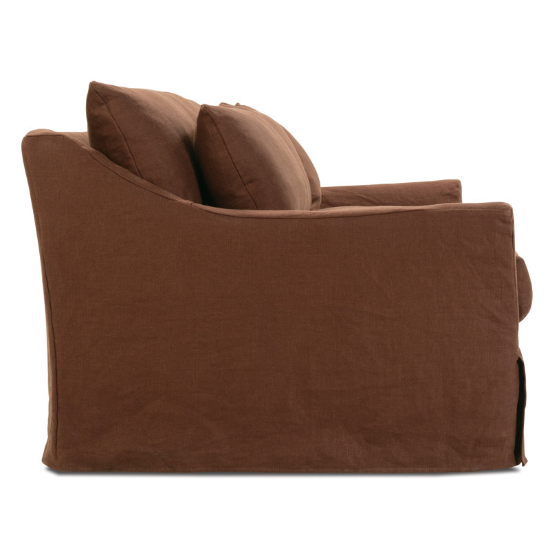 Moreau Slip Sofa, 35"H x 110"W x 41"D, Orange