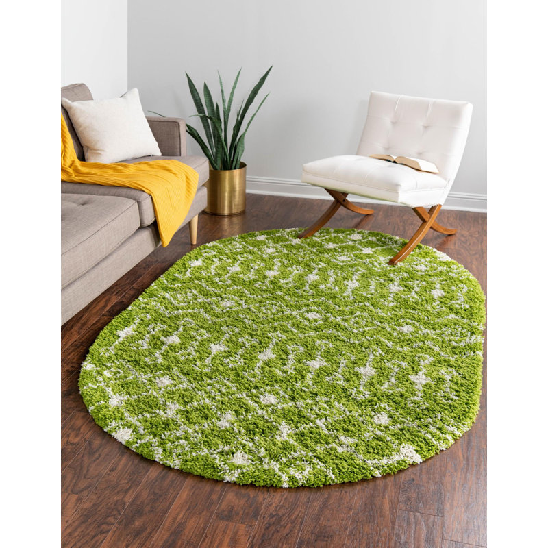 Tapis à poils longs Griego, Ovale 4 pi 1 po x 6 pi 1 po