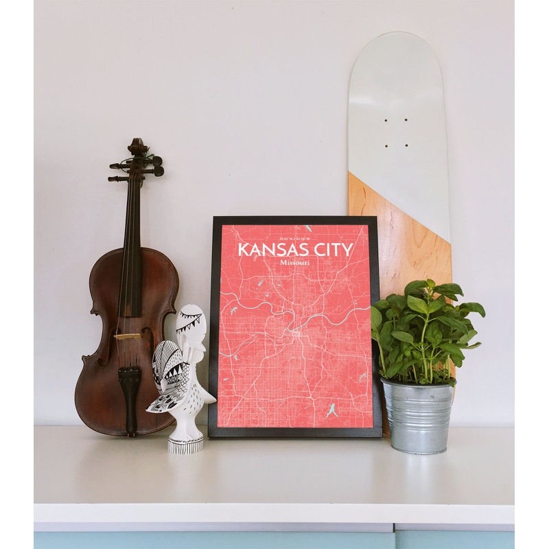 Kansas City Map - No Frame Print, 61cm H x 45.7cm W x 0.1cm D