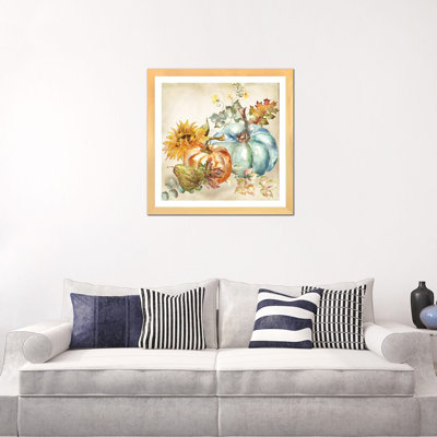 «Watercolor Harvest Pumpkin IV» par Tre Sorelle Studios - reproduction d'art