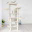 Arbre à chat H 68 po Cozy Fun, tour pour chat à niveaux multiples avec poteaux à griffer et grottes, condo pour chat d'intérieur avec hamac pour chatons, beige-116818539