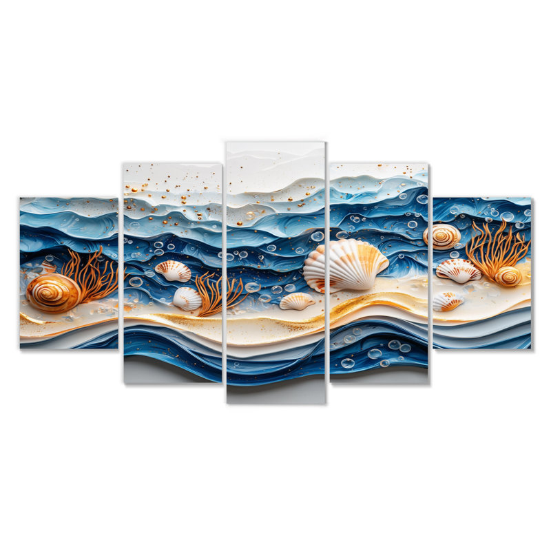 Azayah - art mural côtier - ensemble de décorations murales nautiques
