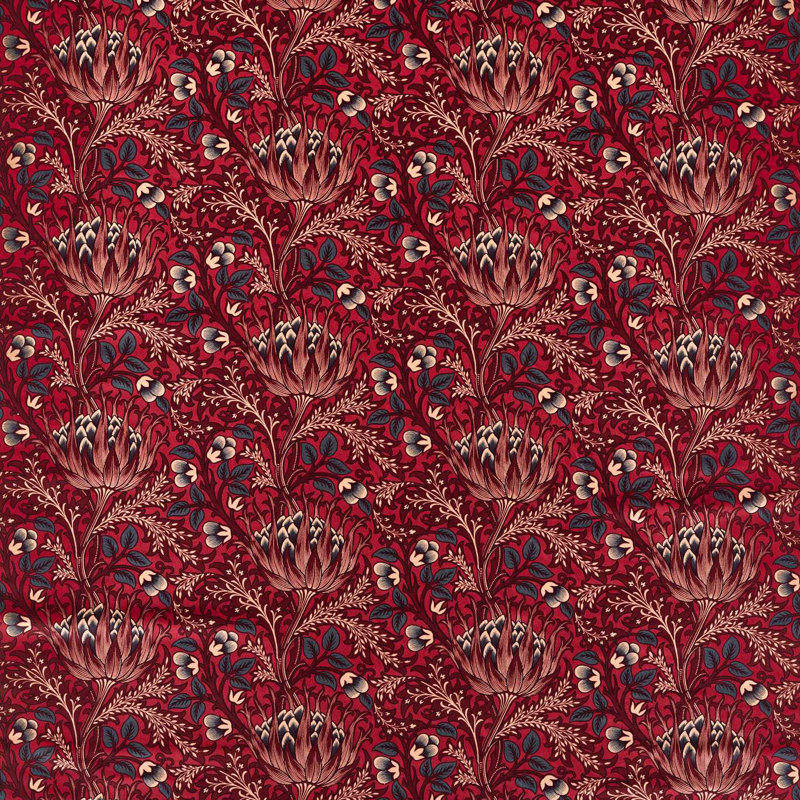Artichoke Velvet Fabric, Barbed Berry