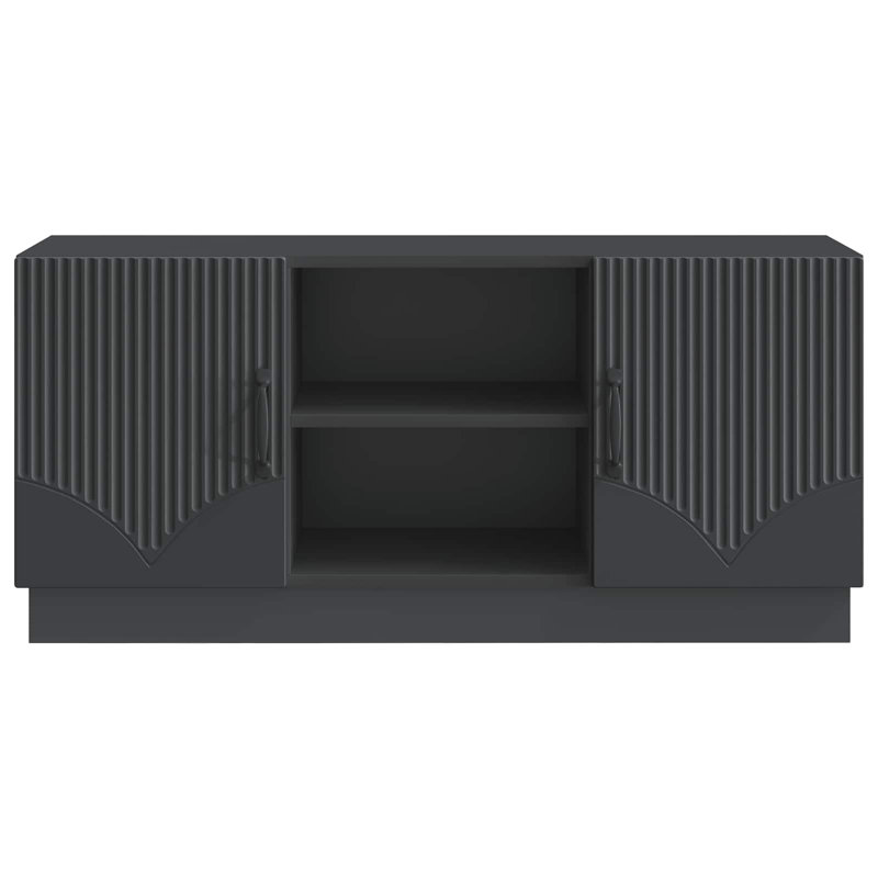 Unfinished TV Stand, 47cm H x 102cm L x 34.5cm W, Black