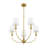Billet 5-Light Chandelier with Fabric Shades-100090070