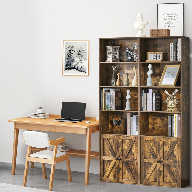 Chansoo Storage Bookcase, Rustic Brown