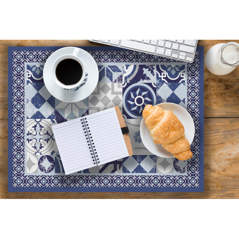 Fontenot Vinyl Abstract Rectangle Placemat