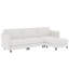 Canapé de grande taille à 3 places de 107,8 po, canapés en forme de L avec repose-pieds mobile, accoudoirs avec poches, canapé en tissu moderne-552643361