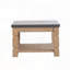 Table basse rectangulaire avec surface en béton et structure en bois
