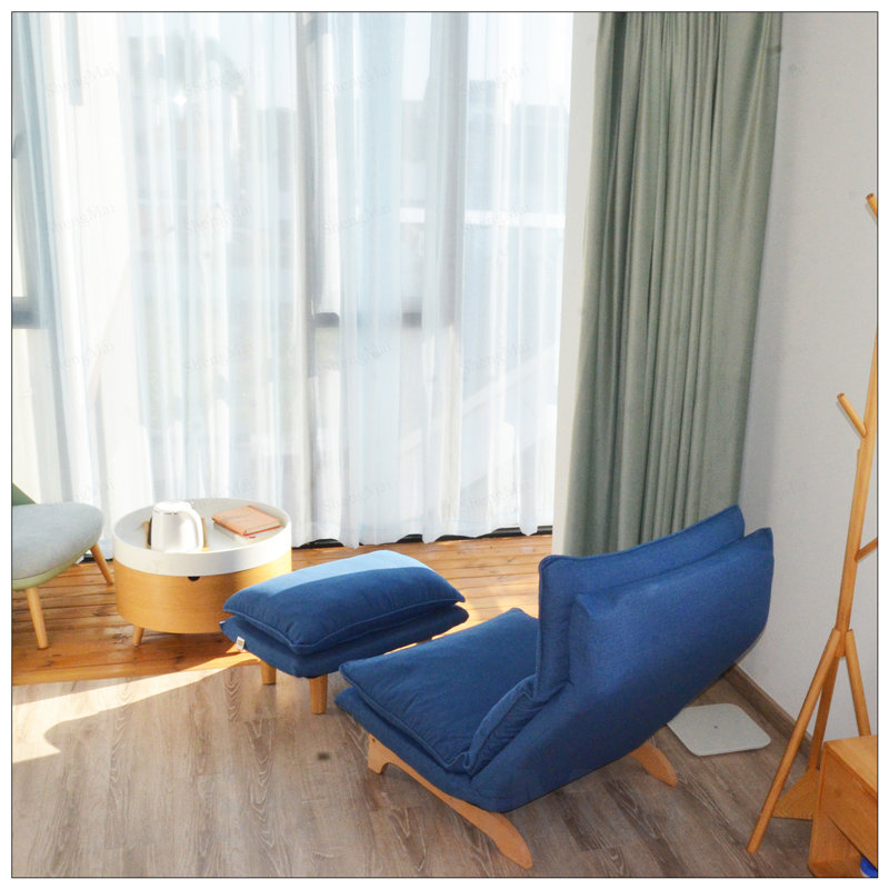 Fauteuil inclinable ergonomique pliable avec réglage semi-automatique pour un confort et une polyvalence ultimes, parfait pour le balcon ou la chambre à coucher