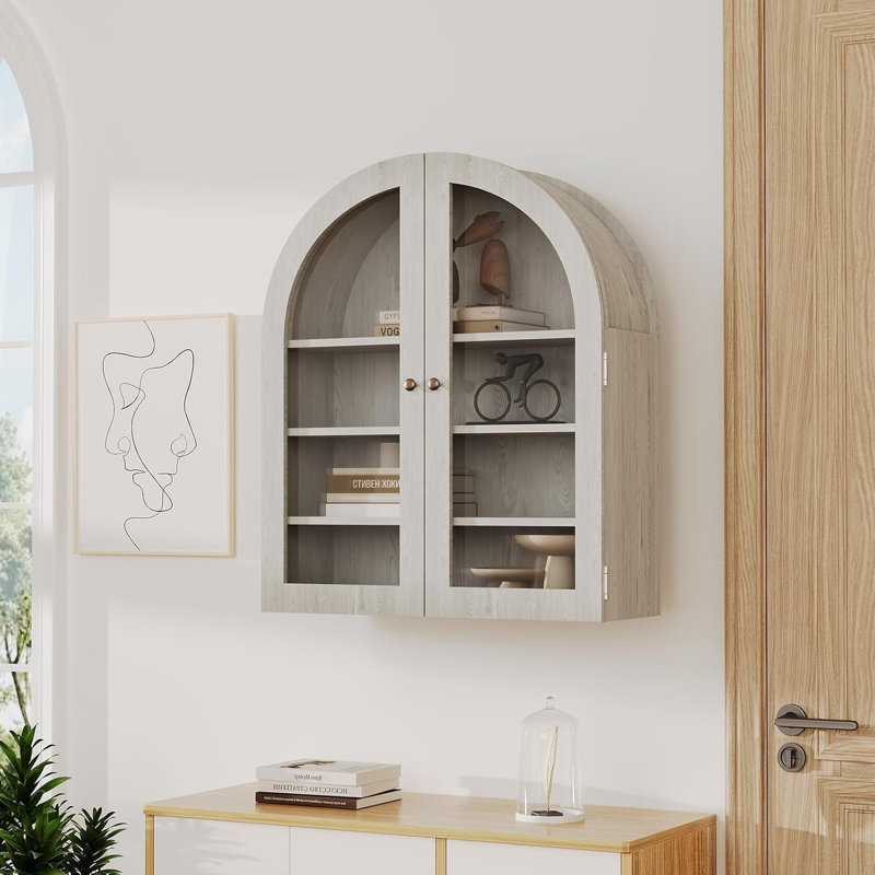 Wall Mounted Accent Cabinet, Grey