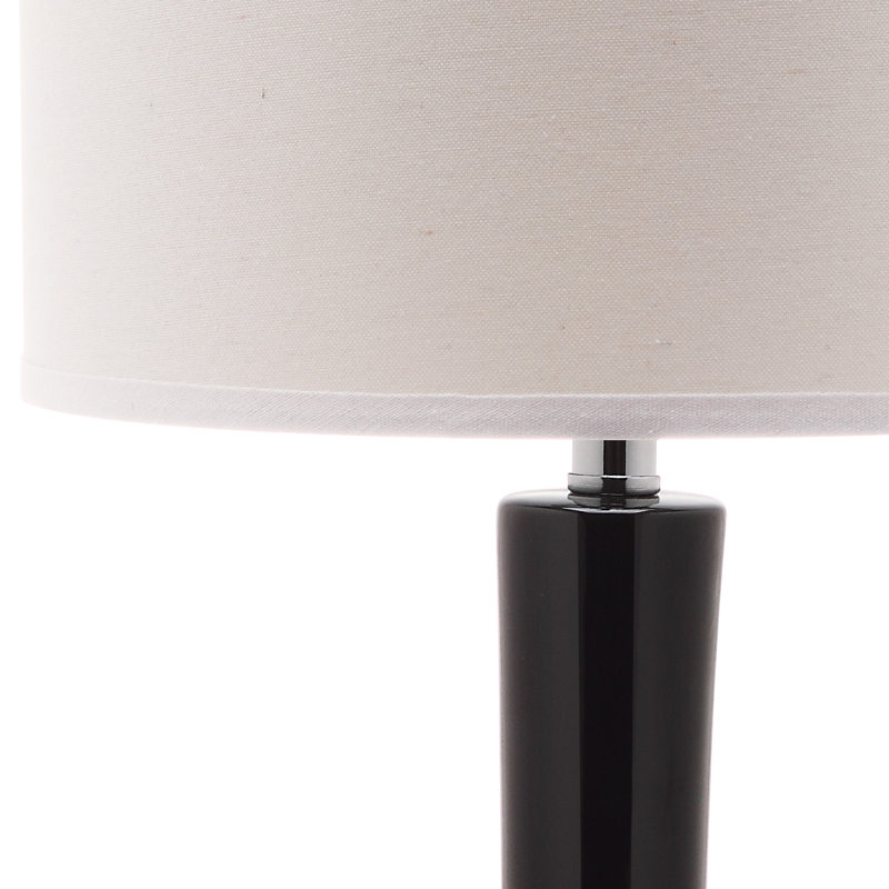 Amoure Ceramic Table Lamp, Black