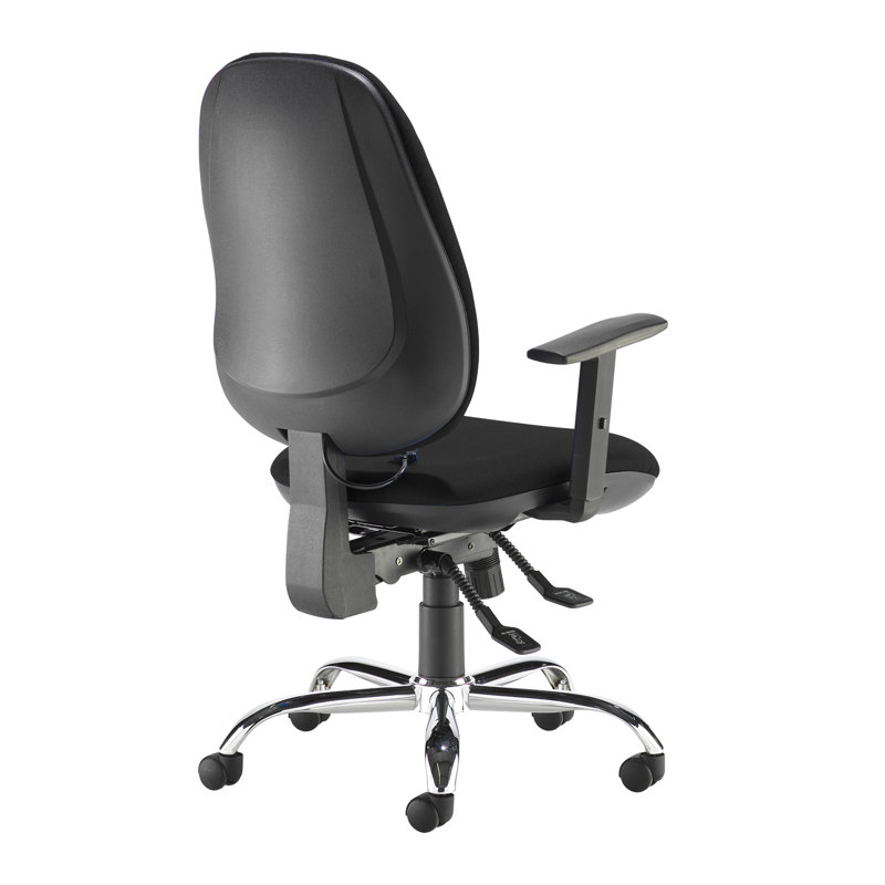 24hr Ergonomic Asynchro Task Chair, Black 