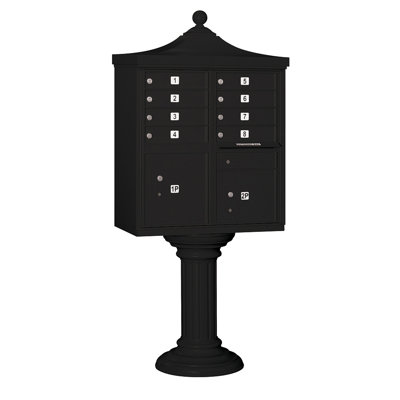 Boîte aux lettres à plusieurs unités à charge horizontale en aluminium à charge arrière 8 portes Regency