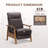 Penning Walnut Breathable Leather Push-Back Recliner -1990330604