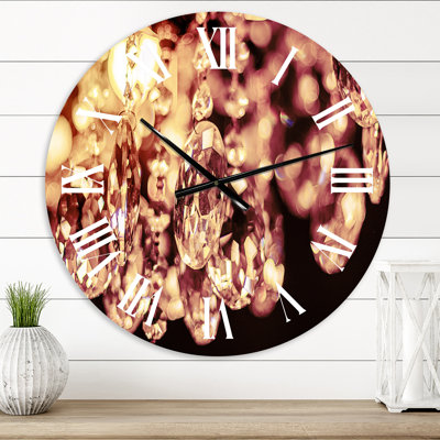 Bright Chandelier With Chrystak Hanging - Modern wall clock