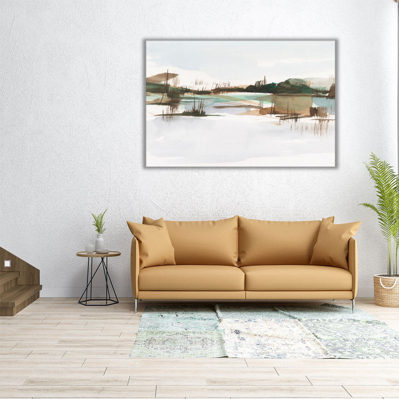 Marsh Reeds II - reproduction d'art sur toile, H 40 po x l 60 po