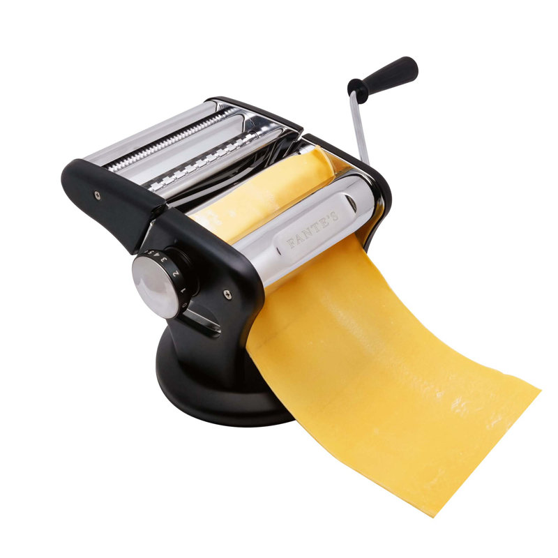 Fantes Supreme Pasta Machine With Double Pasta Cutter And Suction Base, The Italian Market Original Since 1906