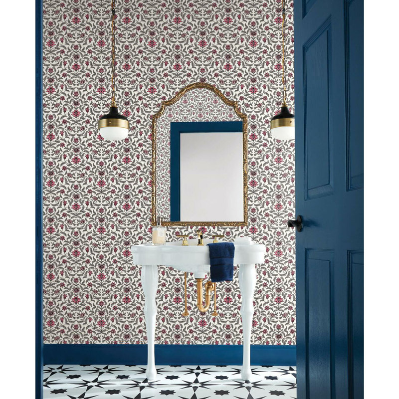 Rouleau de papier peint L 2,25 pi x l 27 po Blooms, Rouge