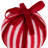 4 " Fabric Candy Cane Bauble
