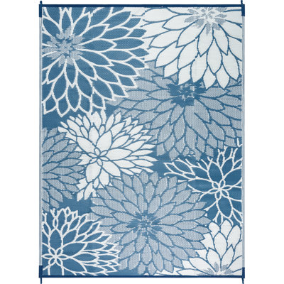Glewood Floral Woven Outdoor Rug