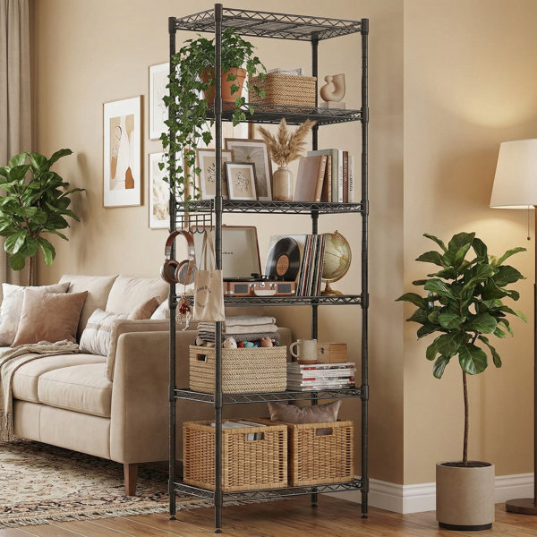 Rebrilliant Augustine 6-Shelf Adjustable Storage Shelving Unit Steel ...
