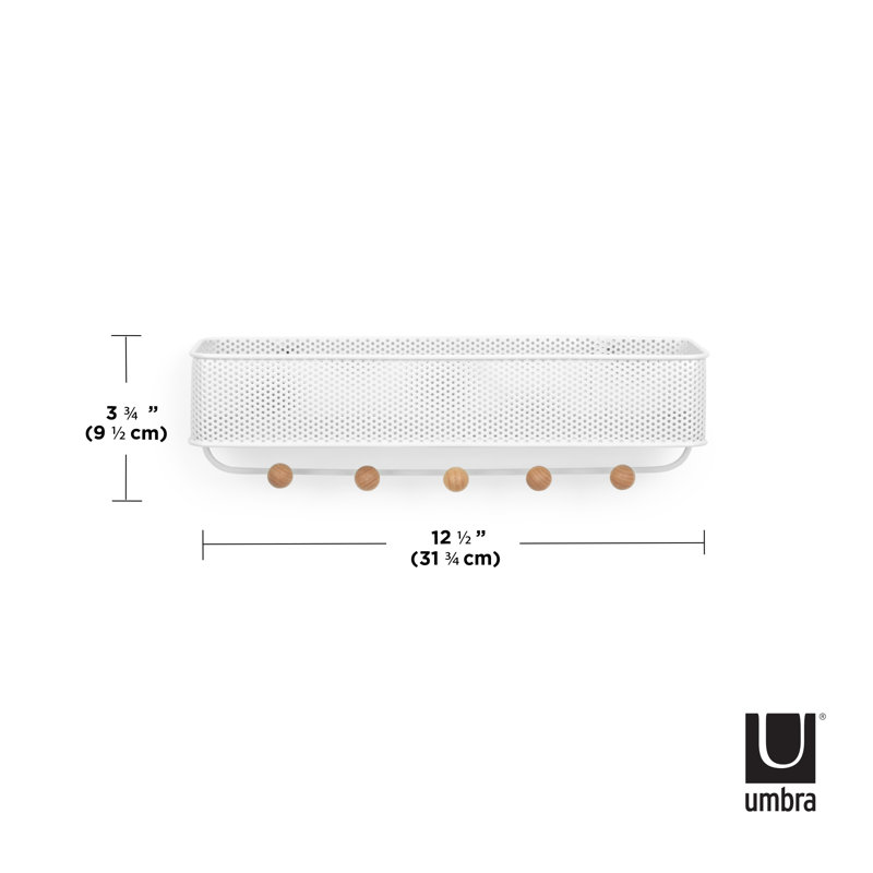Estique 12.5" x 3.75" x 3.75" Entry Organizer, White