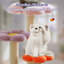 35.4'' Three Flower Cat Tree with Cat Scratching Posts, Flower-shaped Cat Tower for Indoors, Modern Cat Shelves for Large Cats
