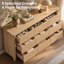 Commode Rondo 63 po L en bois naturel, 9 tiroirs, style moderne, pour chambre ou salon, chêne naturel-138915721