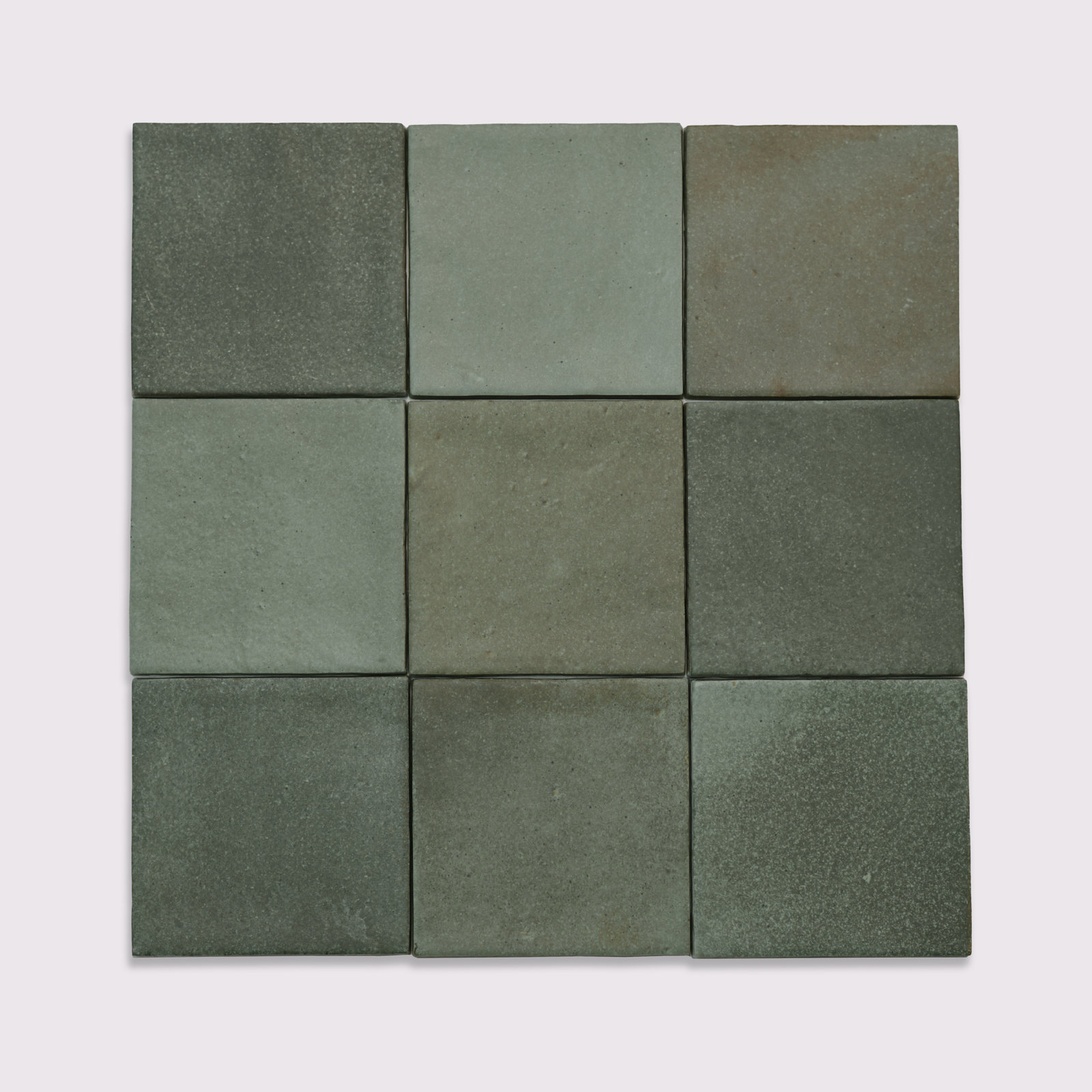 Celine 4" x 4" Porcelain Tile, Concrete Look, Sage, Matte