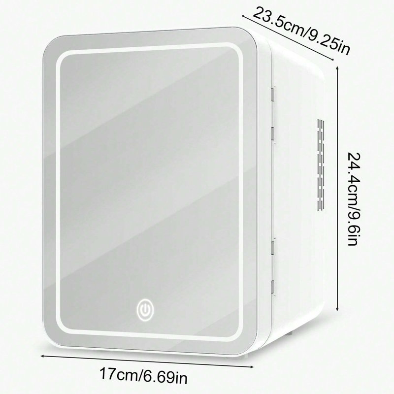 6 can / 0.14 cu. ft. Countertop Mini Fridge for Skincare, Pink